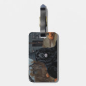 ニューファンドランドのカボチャのハロウィーン怖い ラゲッジタグ (裏面縦)