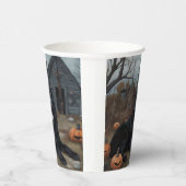 ニューファンドランドのカボチャのハロウィーン怖い 紙コップ (右)