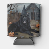 ニューファンドランドのカボチャのハロウィーン怖い 缶クーラー (正面)