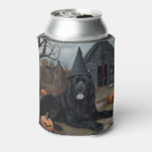 ニューファンドランドのカボチャのハロウィーン怖い 缶クーラー (缶裏面)