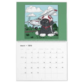 ニューファンドランドのカラフル年 カレンダー (3月 2026)