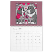 ニューファンドランドのカラフル年 カレンダー (2月 2026)