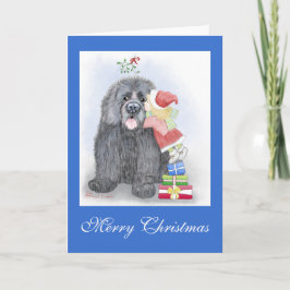 ニューファンドランドのクリスマスグリーティングカード シーズンカード