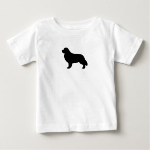 ニューファンドランドのシルエット ベビーTシャツ