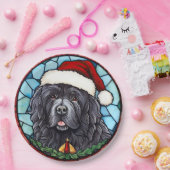 ニューファンドランドのステンドグラス・クリスマス ペーパープレート (パーティー)