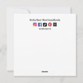 ニューファンドランドの子犬と雪だるまを作ろう シーズンカード (裏面)