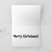 ニューファンドランドの子犬のクリスマスカード シーズンカード (内部)