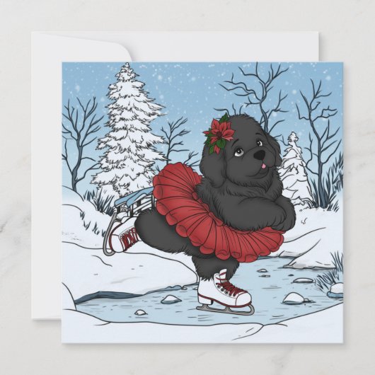 ニューファンドランドの子犬のスケート場 シーズンカード (正面)