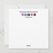 ニューファンドランドの子犬のスケート場 シーズンカード (裏面)