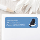 ニューファンドランドの子犬 ラベル (インサイチュ)