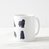 ニューファンドランドの犬のマジック コーヒーマグカップ (正面右)