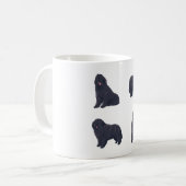 ニューファンドランドの犬のマジック コーヒーマグカップ (正面左)
