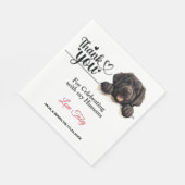 ニューファンドランドの結婚式のお礼 スタンダードランチョンナプキン (角)