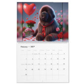 ニューファンドランドの花開く カレンダー (2月 2027)