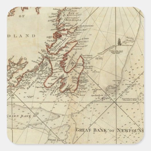 ニューファンドランドの銀行表 スクエアシール (正面)