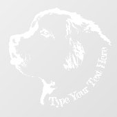 ニューファンドランドアップデカールドッグ恋人ウィンドウにしがみつく ウィンドウサイン (シート)