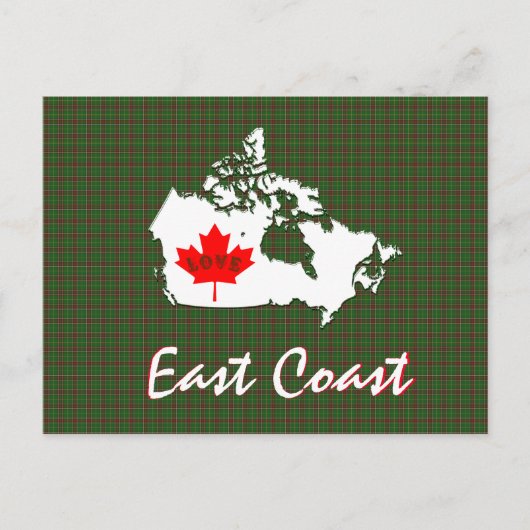 ニューファンドランドカスタマイズタータンチェックイーストコースト葉書 ポストカード (正面)