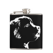 ニューファンドランドカスタムフラスコ犬の愛犬飲みフラスコ フラスク (正面)