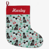 ニューファンドランドクリスマスストッキング ラージクリスマスストッキング (正面)