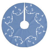 ニューファンドランドクリスマスツリースカート犬の木のスカート ブラッシュドポリエステルツリースカート (正面)