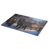 ニューファンドランドクリスマスフェスティバルシーズン カッティングボード (角)