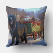 ニューファンドランドクリスマスフェスティバルシーズン クッション (裏面)