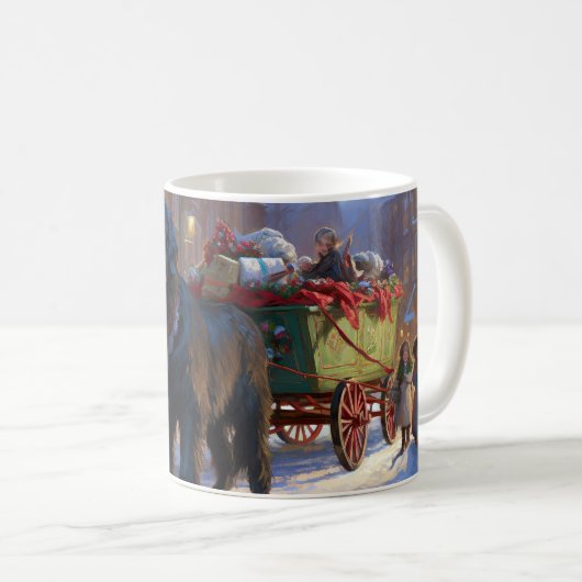 ニューファンドランドクリスマスフェスティバルシーズン コーヒーマグカップ (正面右)