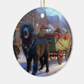 ニューファンドランドクリスマスフェスティバルシーズン セラミックオーナメント (左)