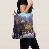 ニューファンドランドクリスマスフェスティバルシーズン トートバッグ (クローズアップ)