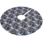 ニューファンドランドクリスマスフェスティバルシーズン ブラッシュドポリエステルツリースカート (アングル)