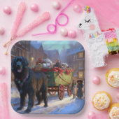 ニューファンドランドクリスマスフェスティバルシーズン ペーパープレート (パーティー)