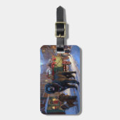 ニューファンドランドクリスマスフェスティバルシーズン ラゲッジタグ (正面縦)