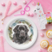 ニューファンドランドクリスマスリースフェスティバルカップ ペーパープレート (パーティー)