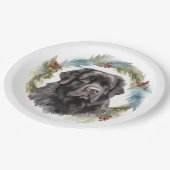 ニューファンドランドクリスマスリースフェスティバルカップ ペーパープレート (アングル)