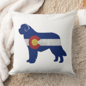 ニューファンドランドコロラド州旗シルエット クッション (ブランケット)