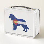 ニューファンドランドコロラド州旗シルエット メタルランチボックス (裏面)