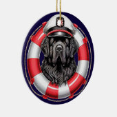 ニューファンドランドザスキッパーオーナメント セラミックオーナメント (右)