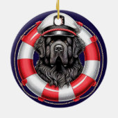 ニューファンドランドザスキッパーオーナメント セラミックオーナメント (裏面)