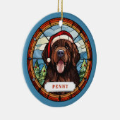 ニューファンドランドセラミックサークルオーナメント セラミックオーナメント (右)