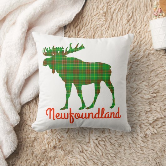 ニューファンドランドタータンチェックモースかわいいデコ枕 クッション (ブランケット)