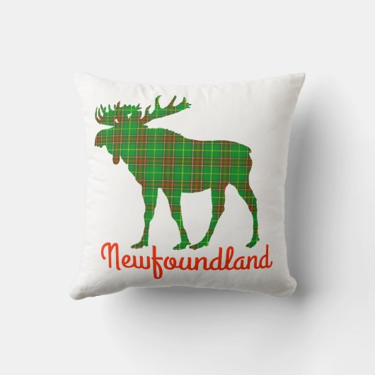 ニューファンドランドタータンチェックモースかわいいデコ枕 クッション (裏面)