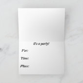 ニューファンドランドドッグおもしろい招待状 招待状 (内部)