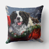 ニューファンドランドドッグクリスマスフェスティバル クッション (裏面)
