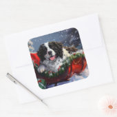 ニューファンドランドドッグクリスマスフェスティバル スクエアシール (封筒)