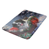 ニューファンドランドドッグクリスマスフェスティバル バスマット (アングル)