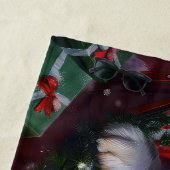 ニューファンドランドドッグクリスマスフェスティバル ビーチタオル (インサイチュ)