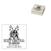 ニューファンドランドドッグクリスマス差出人住所 ラバースタンプ (押印)