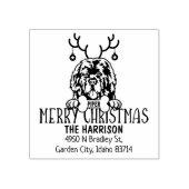 ニューファンドランドドッグクリスマス差出人住所 ラバースタンプ (インプリント)