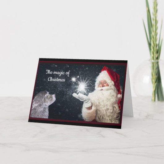 ニューファンドランドドッグクリスマス シーズンカード (正面)