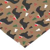 ニューファンドランドドッグサンタハスクリスマスホリデー ショートテーブルランナー (コーナー)